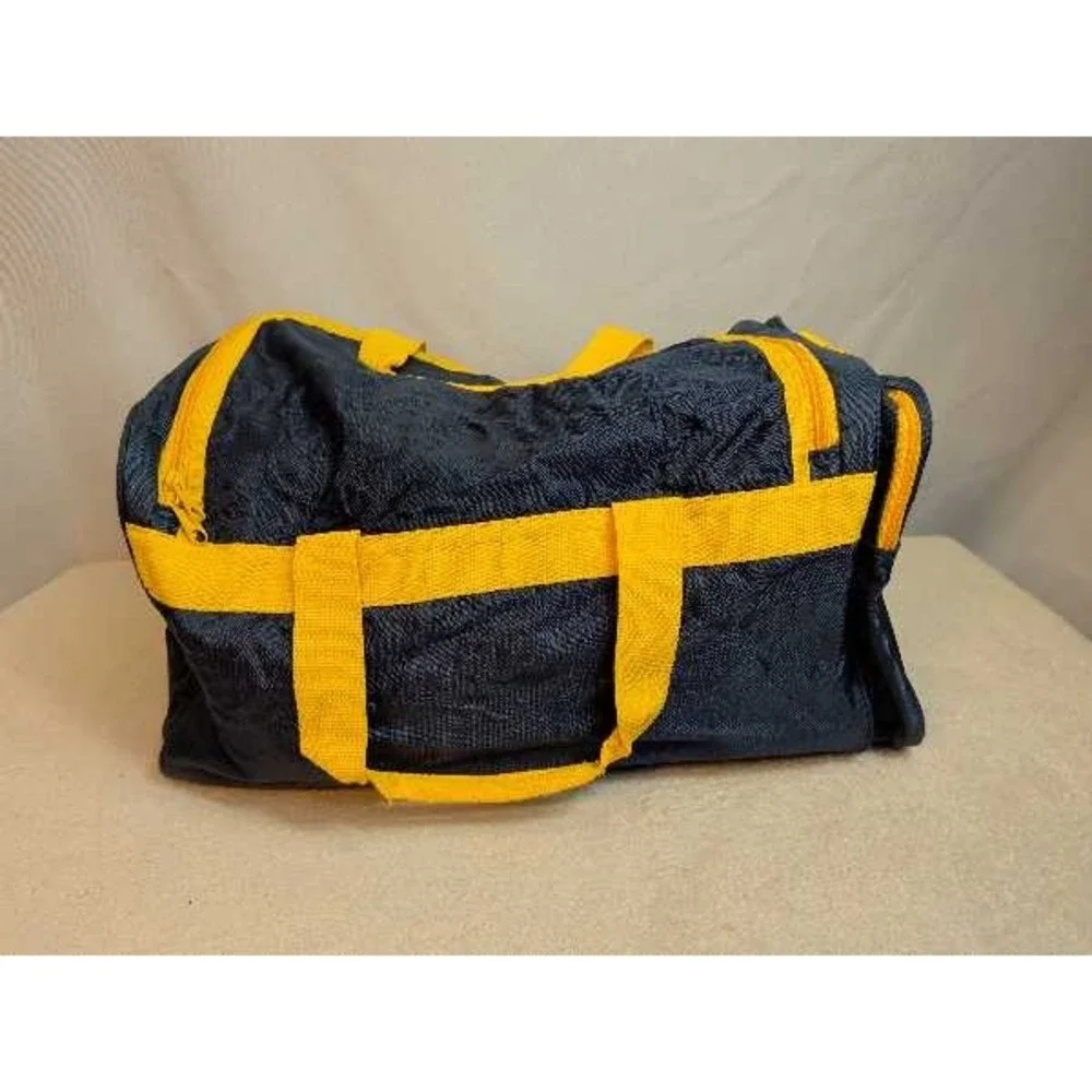 Speedo Duffle Bag Navy Yellow Gym Travel Sportswear Tote Small